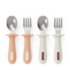 Baby Children Training Spoon & Fork Set with Storage Box – Safe Silicone Feeding