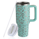 40oz Stainless Steel Coffee Mug with Straw & Handle – Large Capacity Travel Cup