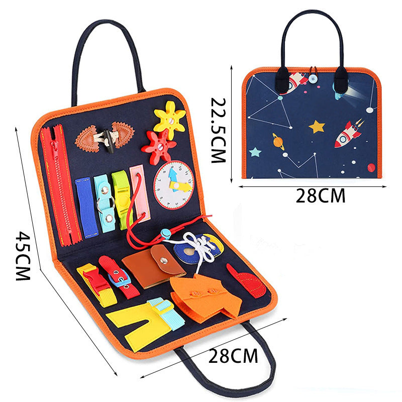 New Busy Book Children’s Sensory Learning Toy – Montessori Busy Board for Toddlers