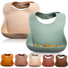 Soft Waterproof Silicone Baby Bib with Food Catcher – Easy Clean Feeding Bib