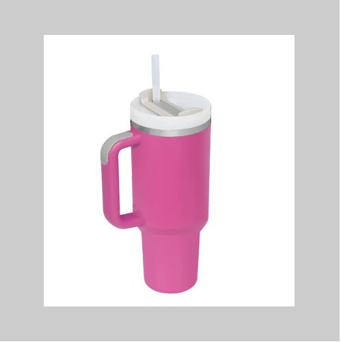 40oz Personalized Stainless Steel Coffee Tumbler – Insulated Travel Mug with Handle