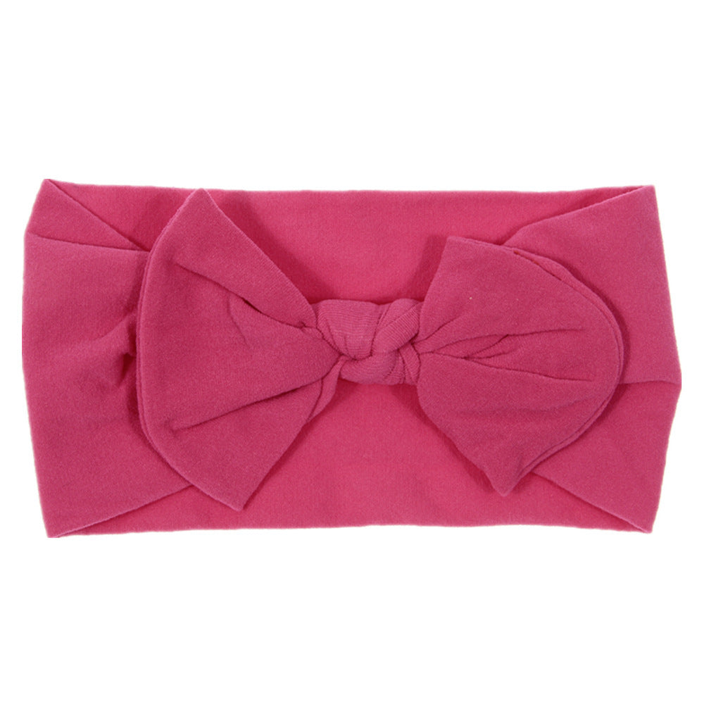 Bohemian Baby Headband – Soft Nylon Bow Hairband for Girls