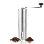 Stainless Steel Hand Coffee Grinder – Ceramic Burr Manual Bean Mill for Fresh Brews