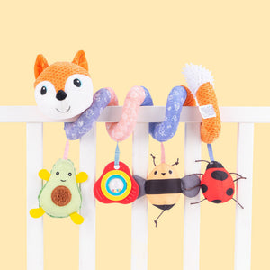 Plush Fox Baby Crib Toy – Musical Bed Around with Bell & Crinkle Paper