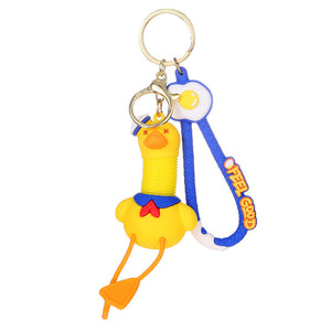 Personalized Sailor Duck Keychain – Cute PVC Cartoon Bag & Key Accessory