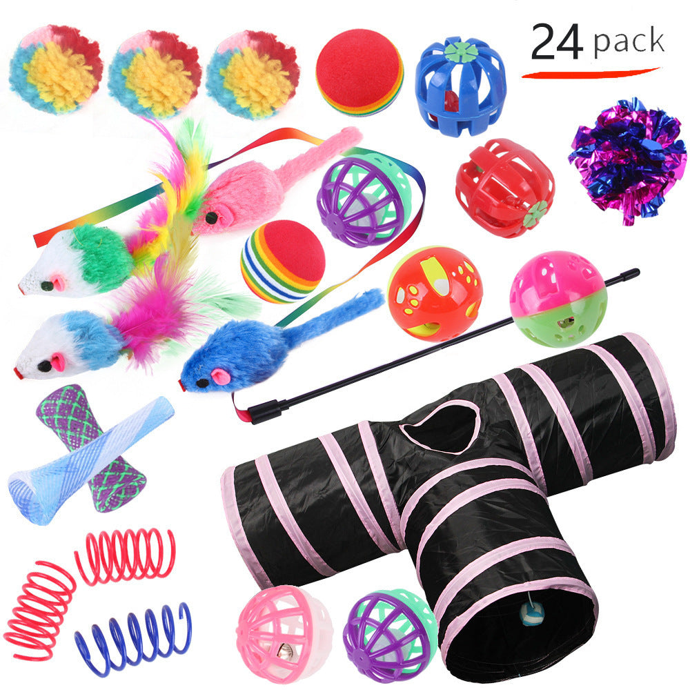 Pet Cat Toy Tunnel Set – Interactive Channel Play for Cats & Kittens