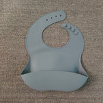 Soft Waterproof Silicone Baby Bib with Food Catcher – Easy Clean Feeding Bib