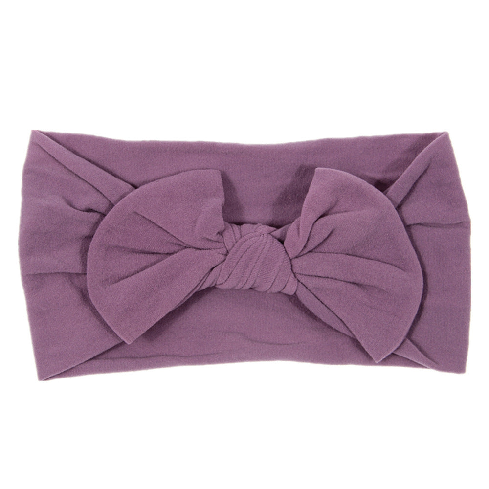 Bohemian Baby Headband – Soft Nylon Bow Hairband for Girls