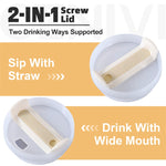 40oz Stainless Steel Coffee Mug with Straw & Handle – Large Capacity Travel Cup