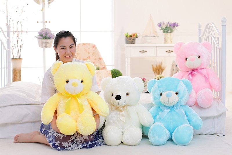 Creative LED Teddy Bear Plush Toy – Light Up Stuffed Animal Gift for Kids