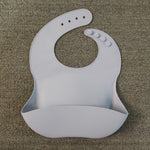 Soft Waterproof Silicone Baby Bib with Food Catcher – Easy Clean Feeding Bib