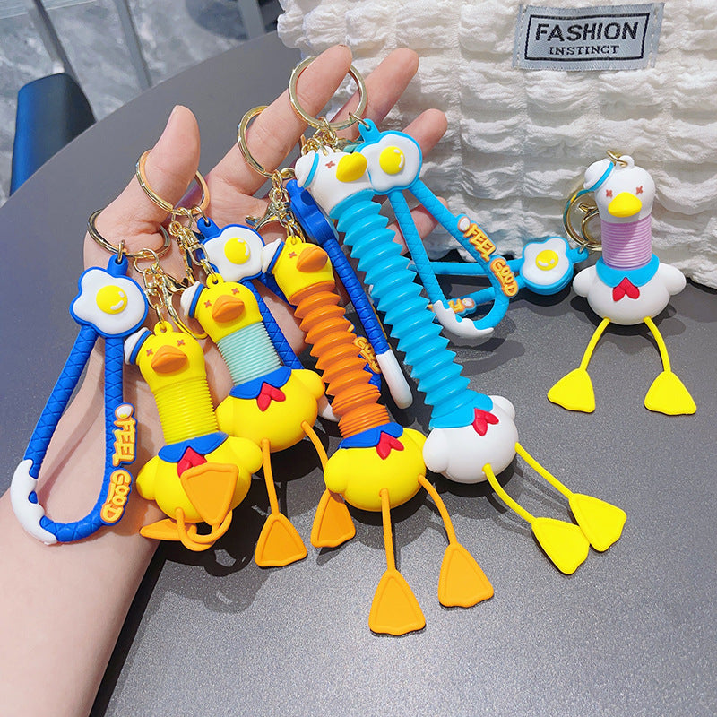 Personalized Sailor Duck Keychain – Cute PVC Cartoon Bag & Key Accessory