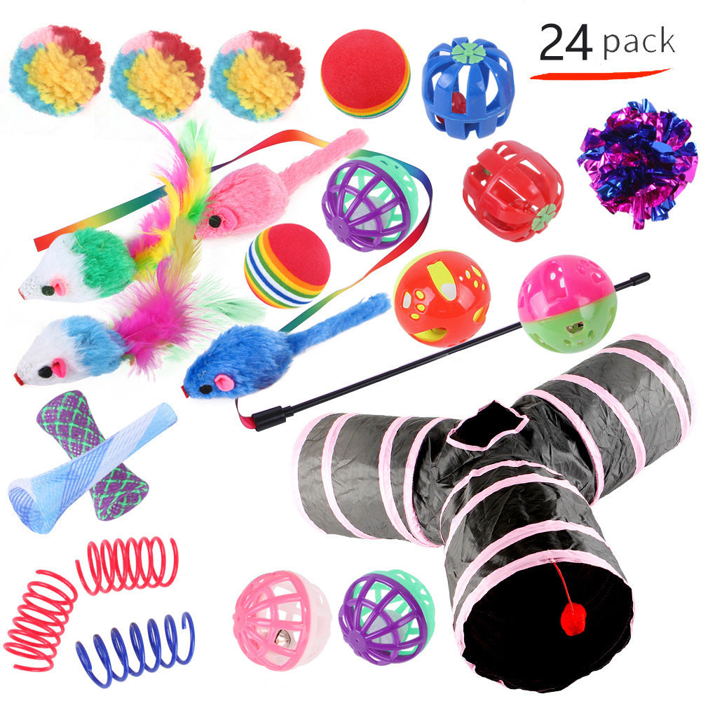 Pet Cat Toy Tunnel Set – Interactive Channel Play for Cats & Kittens