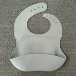 Soft Waterproof Silicone Baby Bib with Food Catcher – Easy Clean Feeding Bib