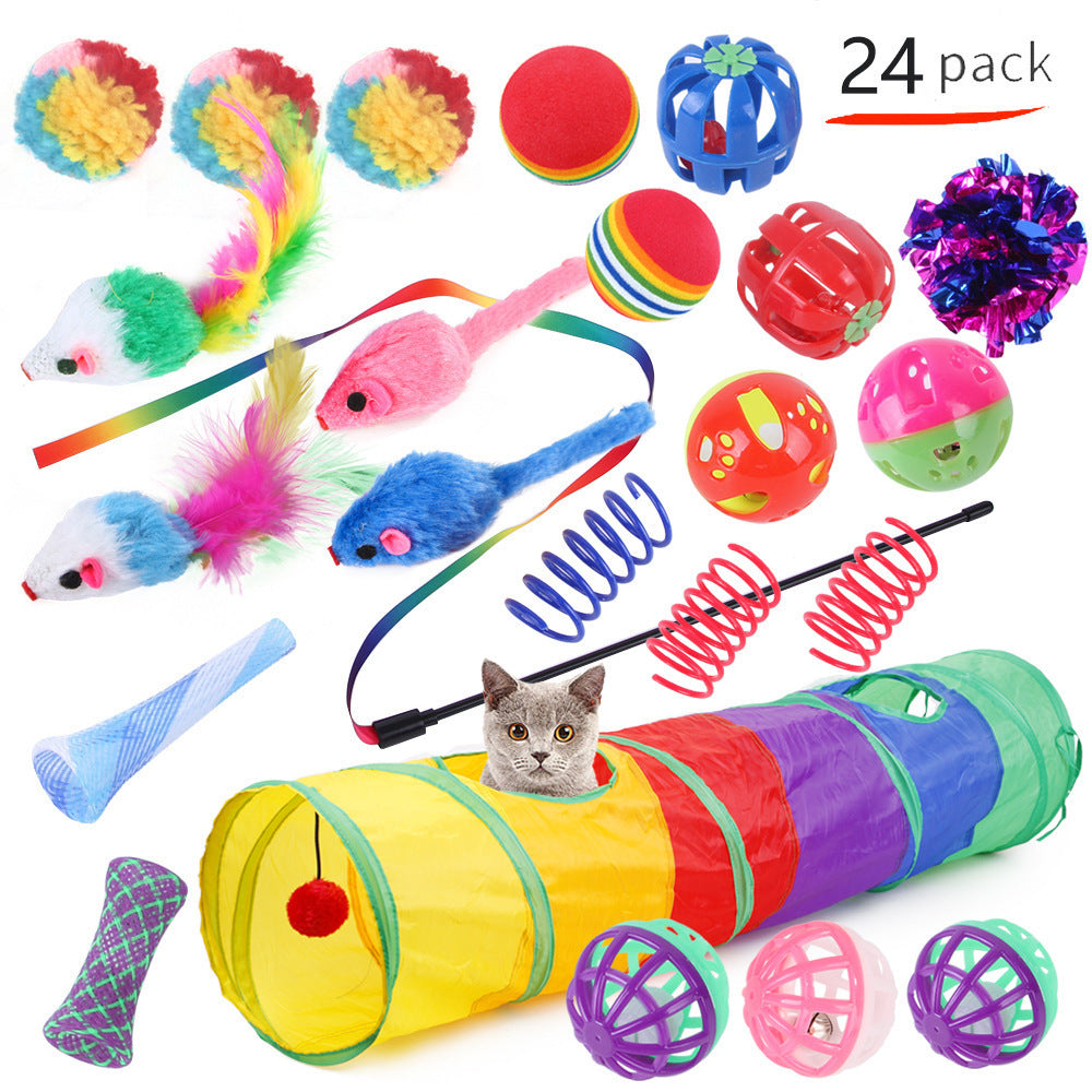 Pet Cat Toy Tunnel Set – Interactive Channel Play for Cats & Kittens