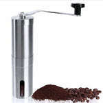 Stainless Steel Hand Coffee Grinder – Ceramic Burr Manual Bean Mill for Fresh Brews