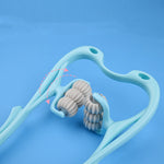 Multifunctional 6-Roller Neck Massager | Manual Massage Tool for Pain Relief