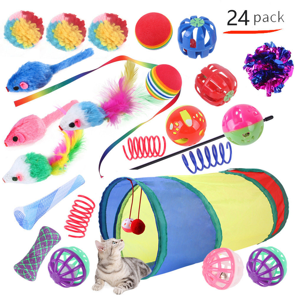 Pet Cat Toy Tunnel Set – Interactive Channel Play for Cats & Kittens