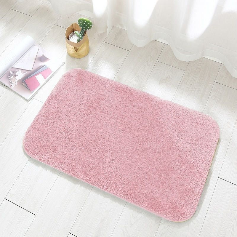 Bathroom Absorbent Floor Mat – Soft Flannel, Non-Slip, Quick-Dry & Stylish