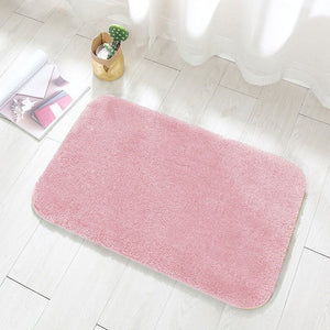 Bathroom Absorbent Floor Mat – Soft Flannel, Non-Slip, Quick-Dry & Stylish