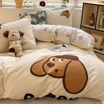 Luxury Cotton Embroidery Four-Piece Bedding Set – Soft, Breathable & Elegant Design