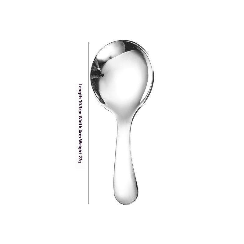 Stainless Steel Short Handle Round Head Shell Spoon & Fork – Elegant Dining Cutlery
