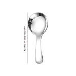 Stainless Steel Short Handle Round Head Shell Spoon & Fork – Elegant Dining Cutlery
