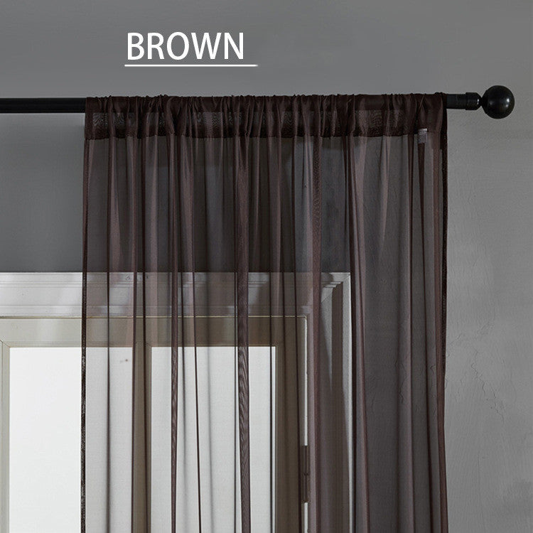 Factory Direct Terylene Window Screen Curtain – Nordic Style Light-Filtering Drapes