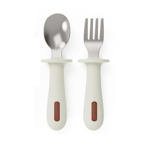 Baby Children Training Spoon & Fork Set with Storage Box – Safe Silicone Feeding