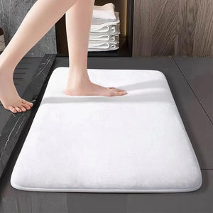 Bathroom Absorbent Floor Mat – Soft Flannel, Non-Slip, Quick-Dry & Stylish