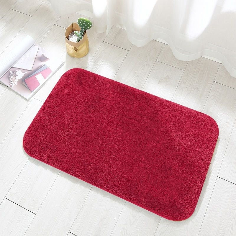 Bathroom Absorbent Floor Mat – Soft Flannel, Non-Slip, Quick-Dry & Stylish