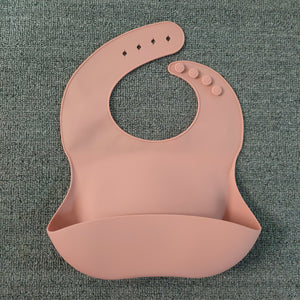 Soft Waterproof Silicone Baby Bib with Food Catcher – Easy Clean Feeding Bib