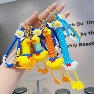 Personalized Sailor Duck Keychain – Cute PVC Cartoon Bag & Key Accessory