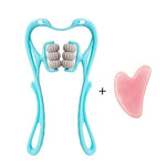 Multifunctional 6-Roller Neck Massager | Manual Massage Tool for Pain Relief