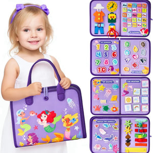 New Busy Book Children’s Sensory Learning Toy – Montessori Busy Board for Toddlers