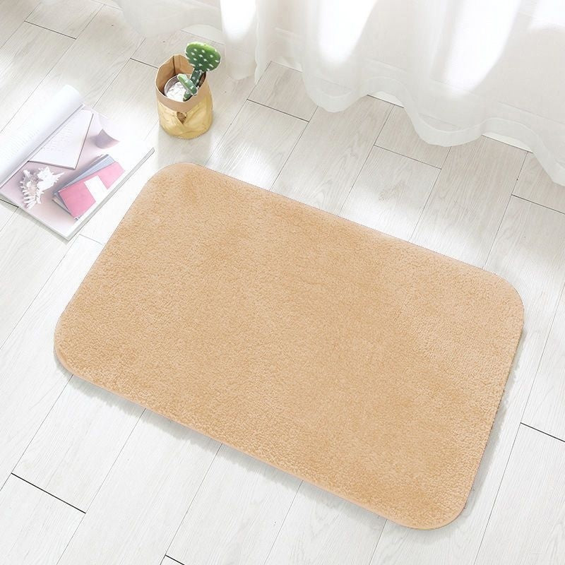 Bathroom Absorbent Floor Mat – Soft Flannel, Non-Slip, Quick-Dry & Stylish