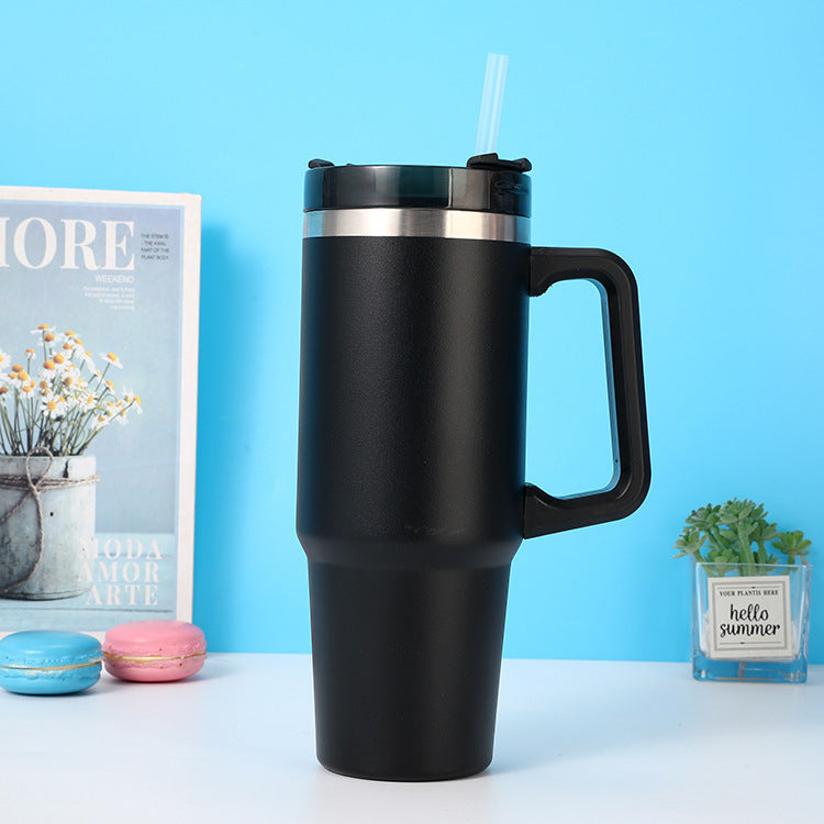 40oz Personalized Stainless Steel Coffee Tumbler – Insulated Travel Mug with Handle