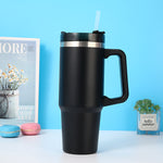 40oz Personalized Stainless Steel Coffee Tumbler – Insulated Travel Mug with Handle