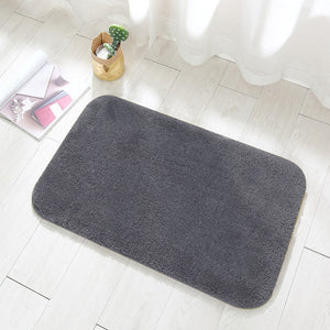 Bathroom Absorbent Floor Mat – Soft Flannel, Non-Slip, Quick-Dry & Stylish