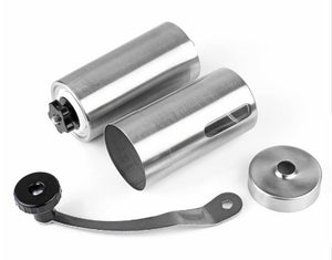 Stainless Steel Hand Coffee Grinder – Ceramic Burr Manual Bean Mill for Fresh Brews