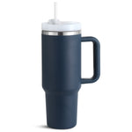 40oz Stainless Steel Coffee Mug with Straw & Handle – Large Capacity Travel Cup