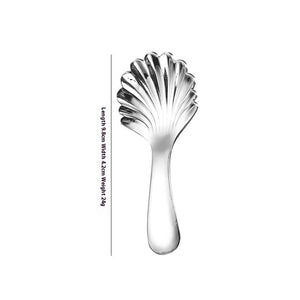 Stainless Steel Short Handle Round Head Shell Spoon & Fork – Elegant Dining Cutlery