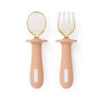 Baby Children Training Spoon & Fork Set with Storage Box – Safe Silicone Feeding