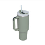 40oz Personalized Stainless Steel Coffee Tumbler – Insulated Travel Mug with Handle