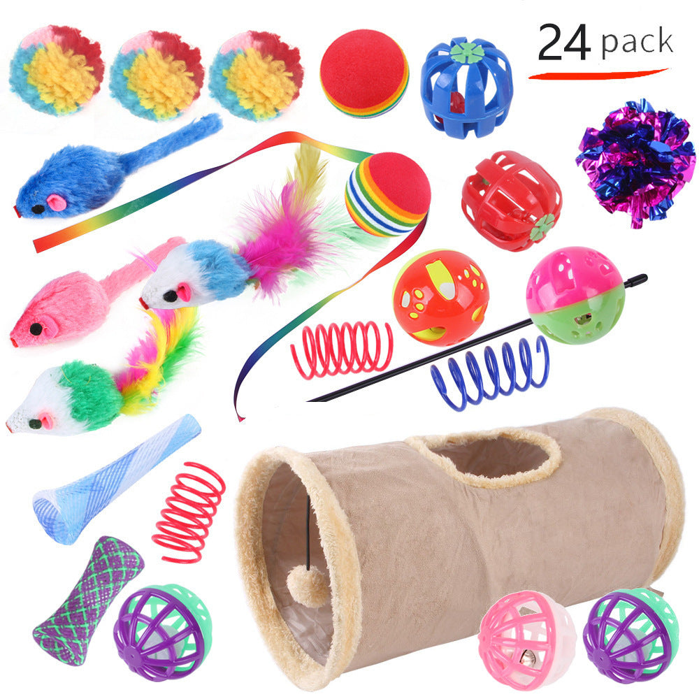Pet Cat Toy Tunnel Set – Interactive Channel Play for Cats & Kittens