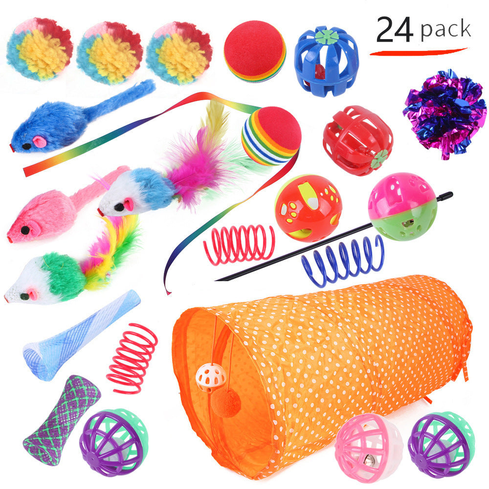 Pet Cat Toy Tunnel Set – Interactive Channel Play for Cats & Kittens