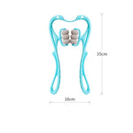 Multifunctional 6-Roller Neck Massager | Manual Massage Tool for Pain Relief