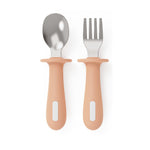 Baby Children Training Spoon & Fork Set with Storage Box – Safe Silicone Feeding
