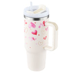 40oz Stainless Steel Coffee Mug with Straw & Handle – Large Capacity Travel Cup