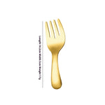 Stainless Steel Short Handle Round Head Shell Spoon & Fork – Elegant Dining Cutlery